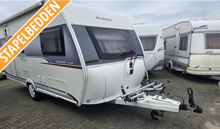 Grote foto hobby on tour 4.70 kmf 2016 stapelbed vast bed caravans en kamperen caravans