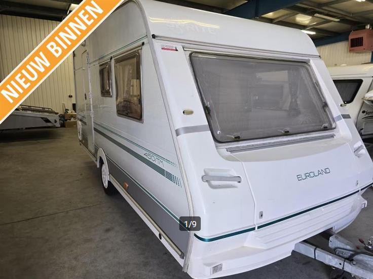 Grote foto sprite euroland 4.50 tm 1996 vast bed voortent caravans en kamperen caravans